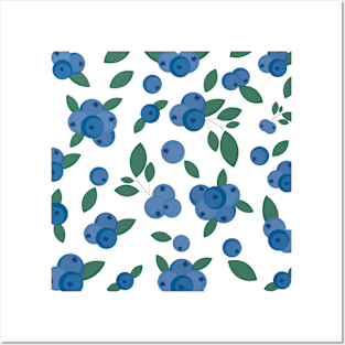 Blueberry pattern Posters and Art